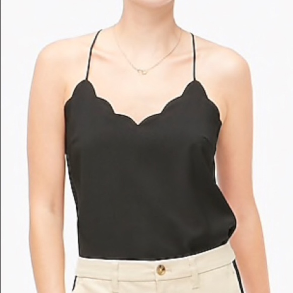 J. Crew top with scalloped detail